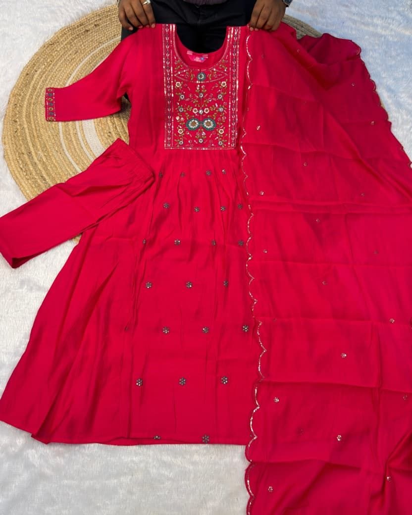 Golden Hour Chanderi Suit Set