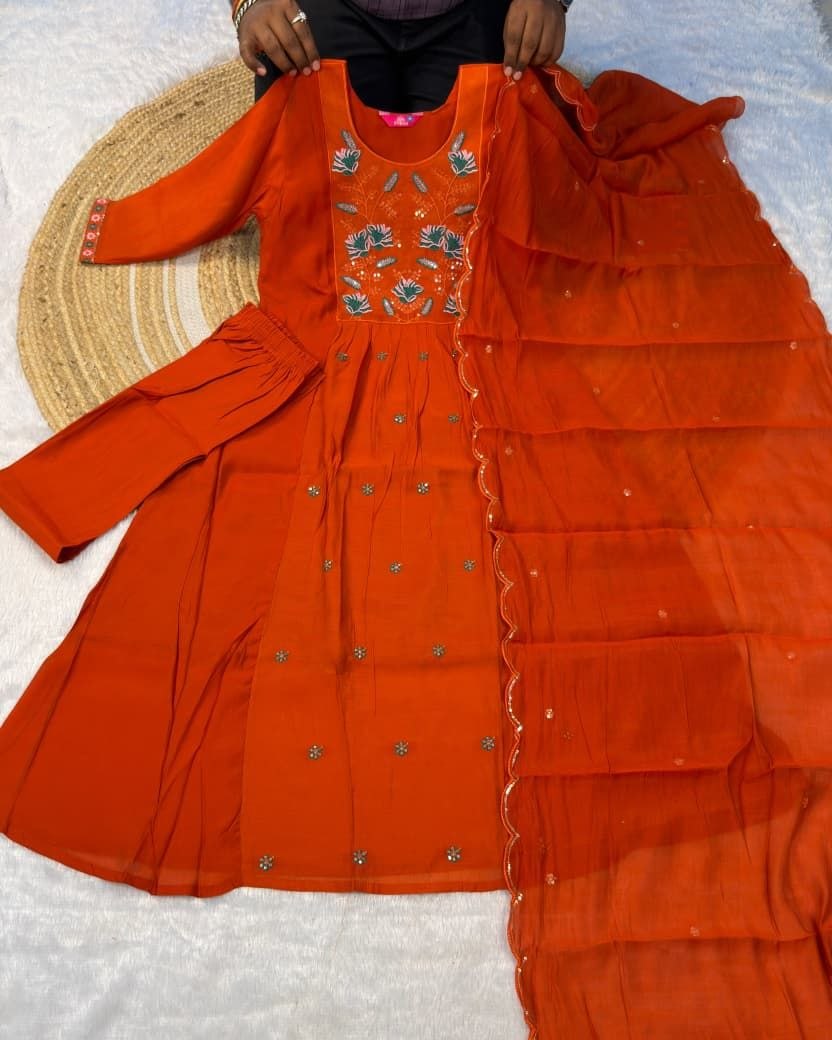 Golden Hour Chanderi Suit Set