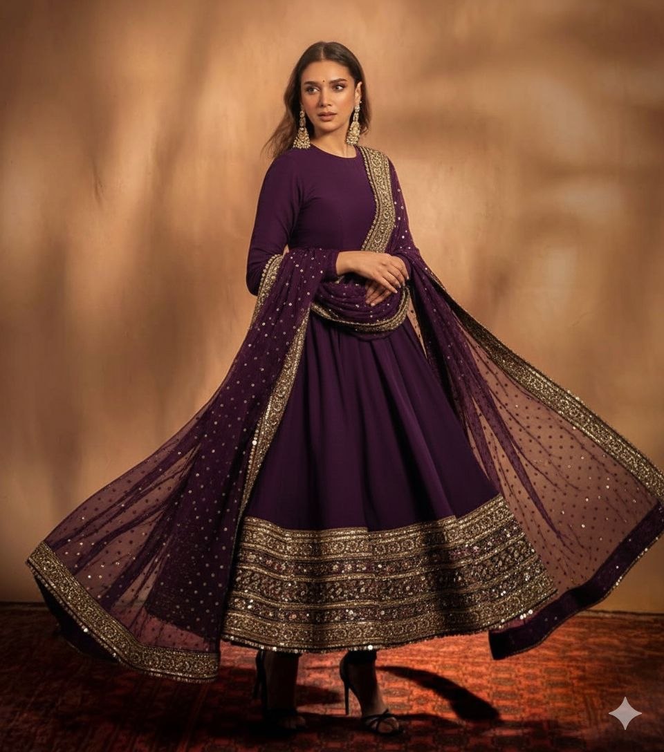 Heavy Embroidery Thread Work Gown Collection