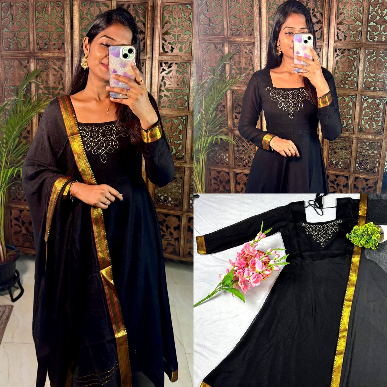 Hand Work Maxi With Duppata