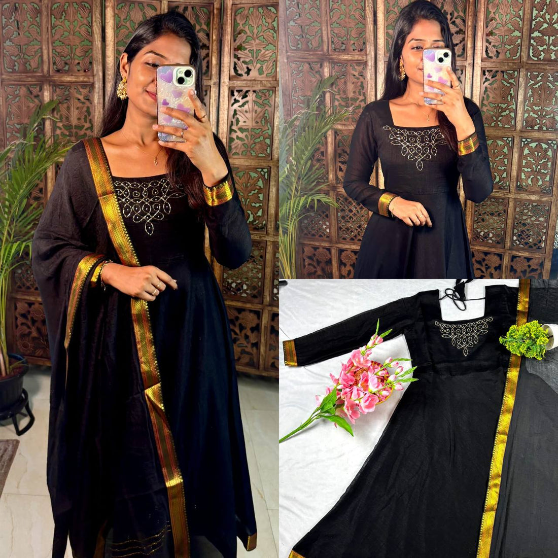 Hand Work Maxi With Duppata