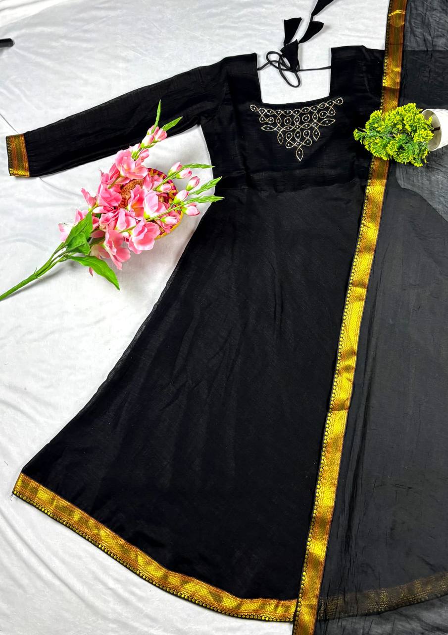 Hand Work Maxi With Duppata