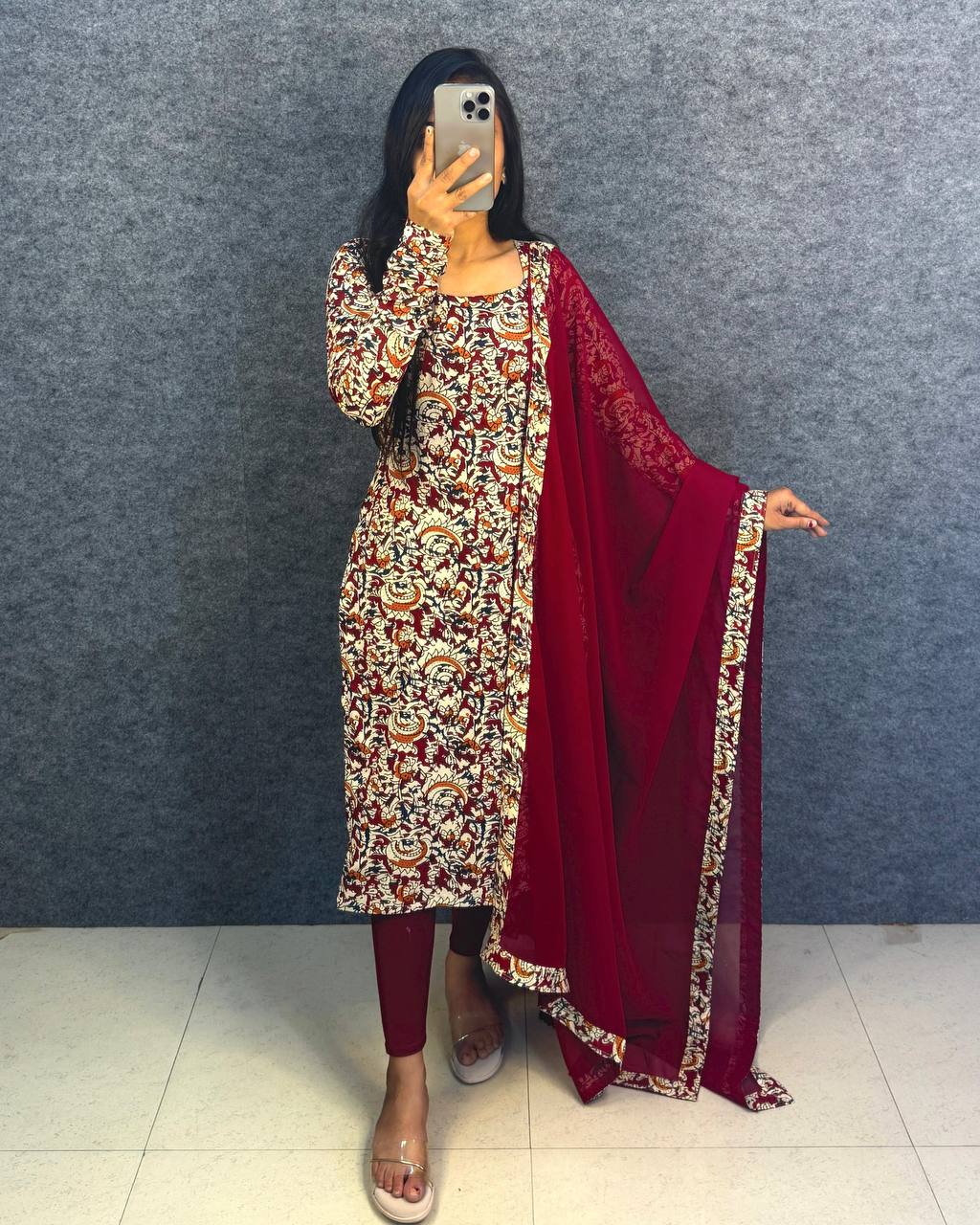 Pure Cotton Kalamkari Kurti Set
