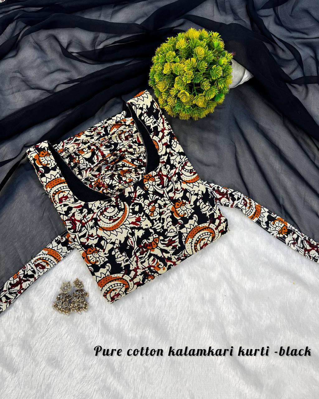 Pure Cotton Kalamkari Kurti Set