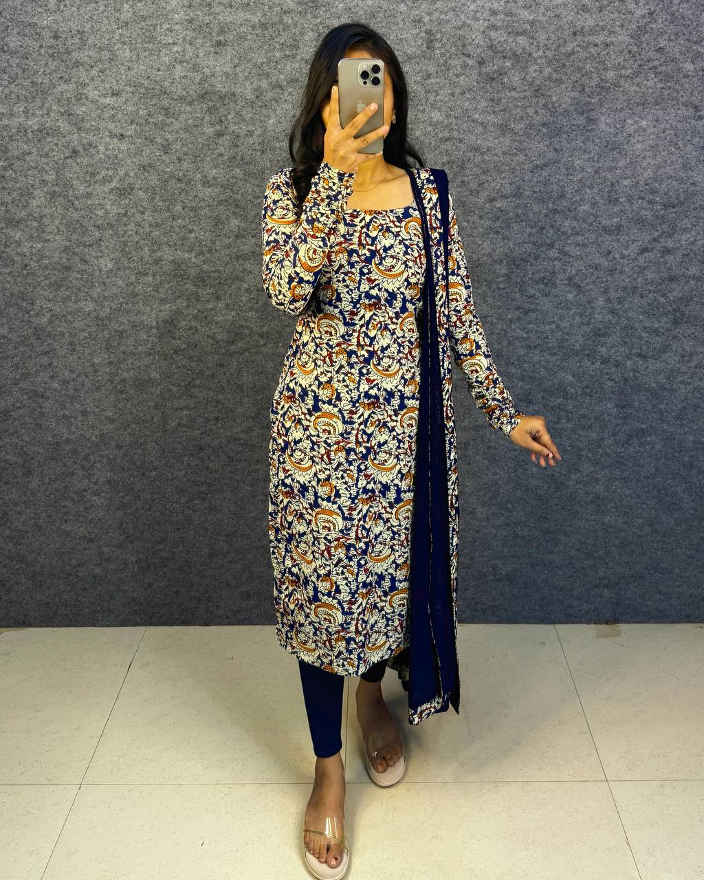 Pure Cotton Kalamkari Kurti Set