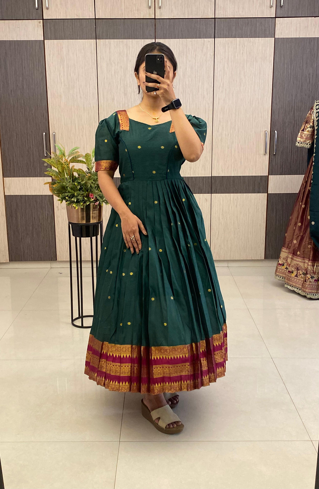 Super HIt Cotton Pleated Flare Dress Set