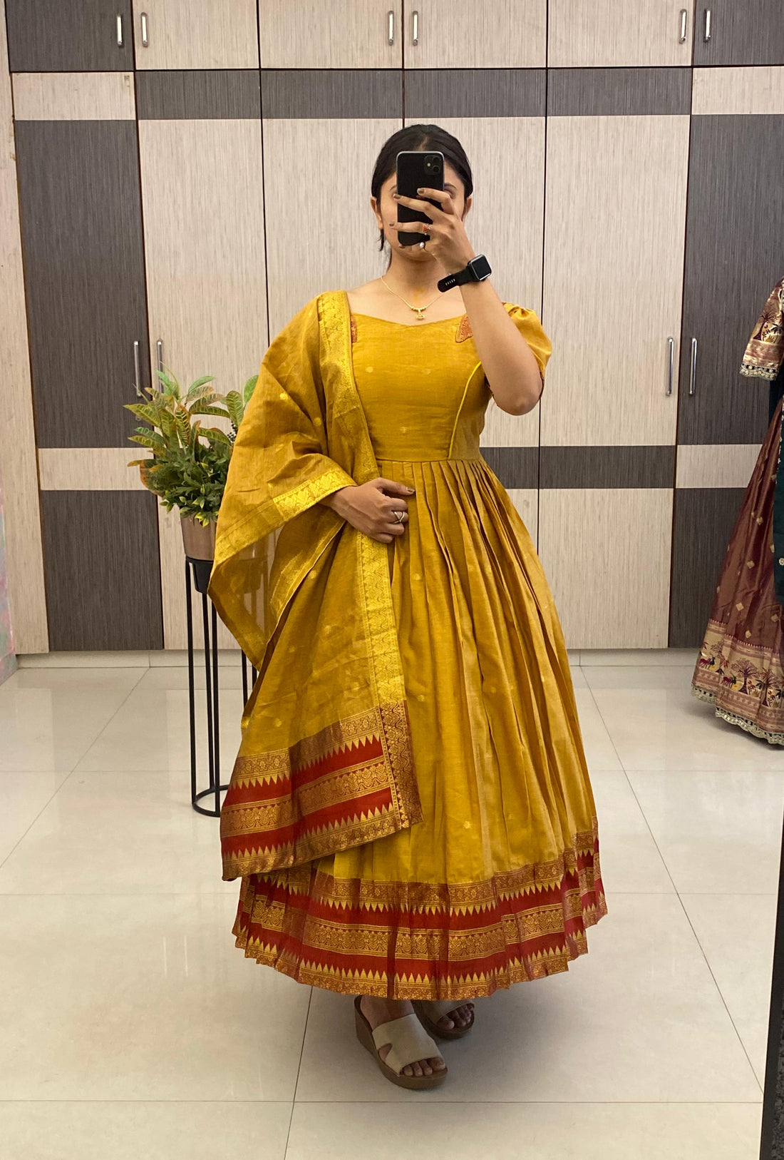 Super HIt Cotton Pleated Flare Dress Set