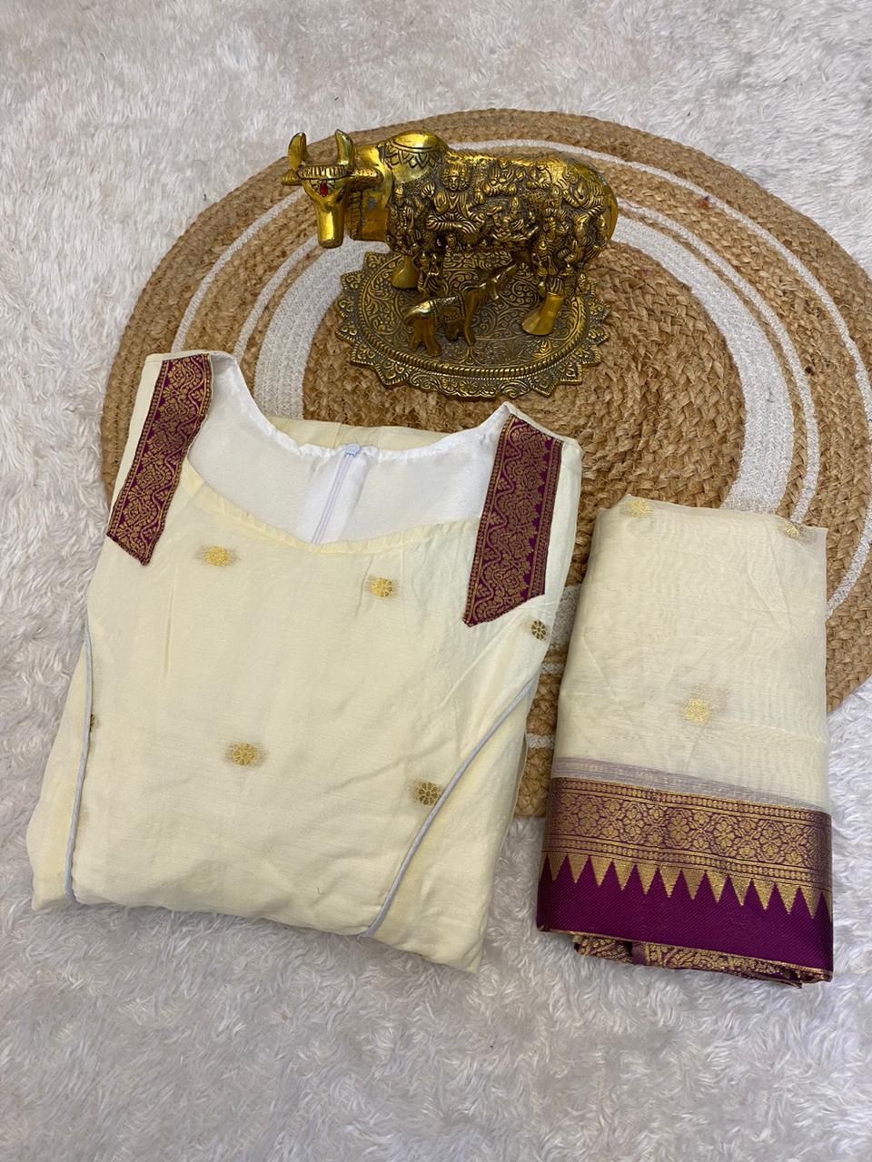 Super HIt Cotton Pleated Flare Dress Set