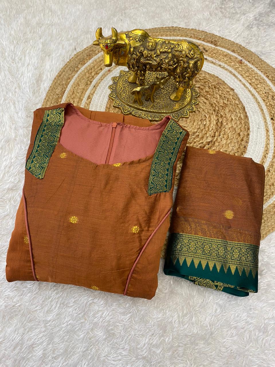 Super HIt Cotton Pleated Flare Dress Set