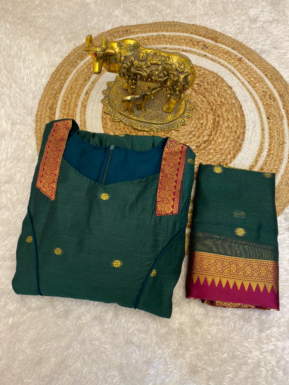 Super HIt Cotton Pleated Flare Dress Set