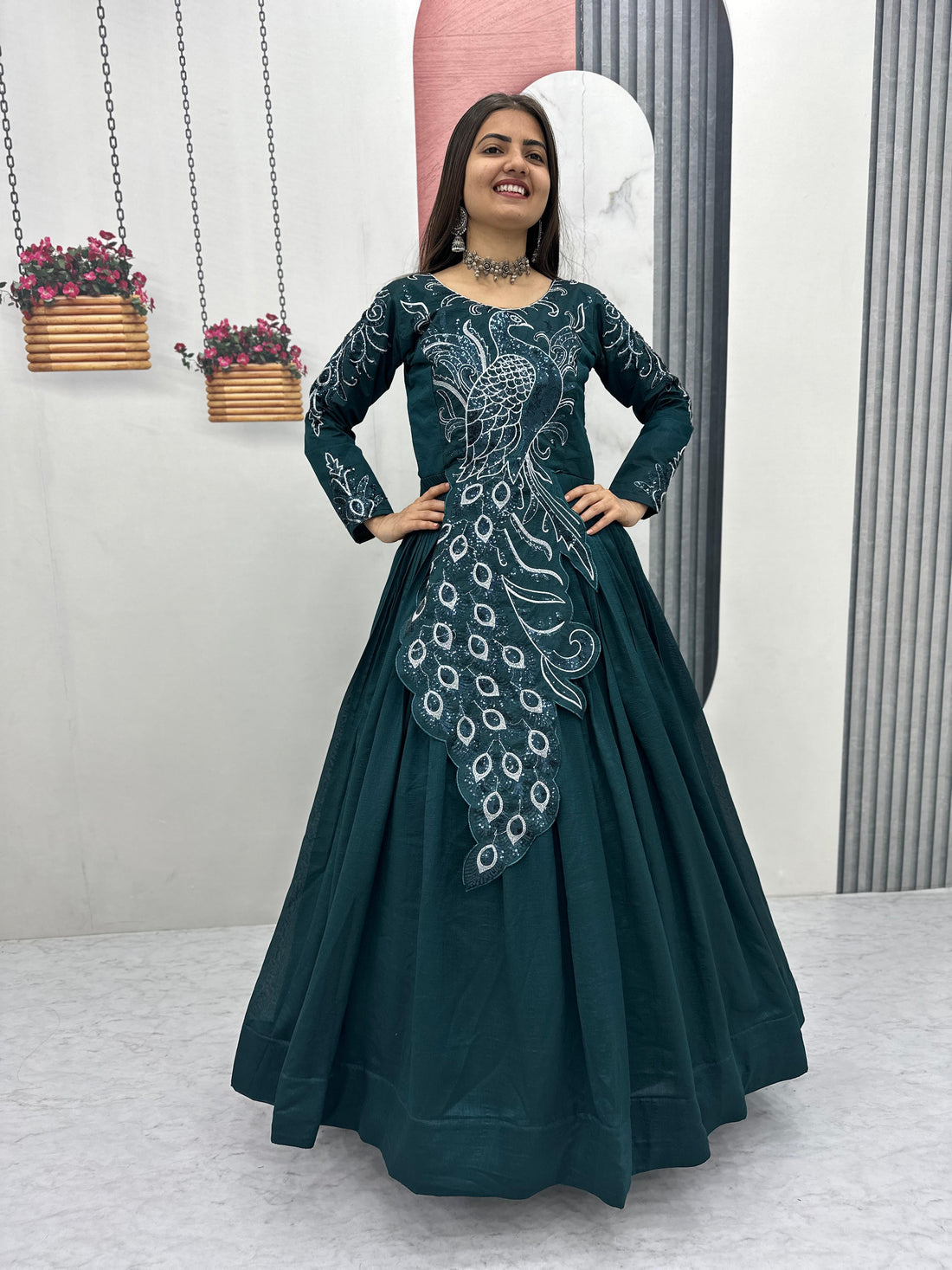Designer Peacock Gown