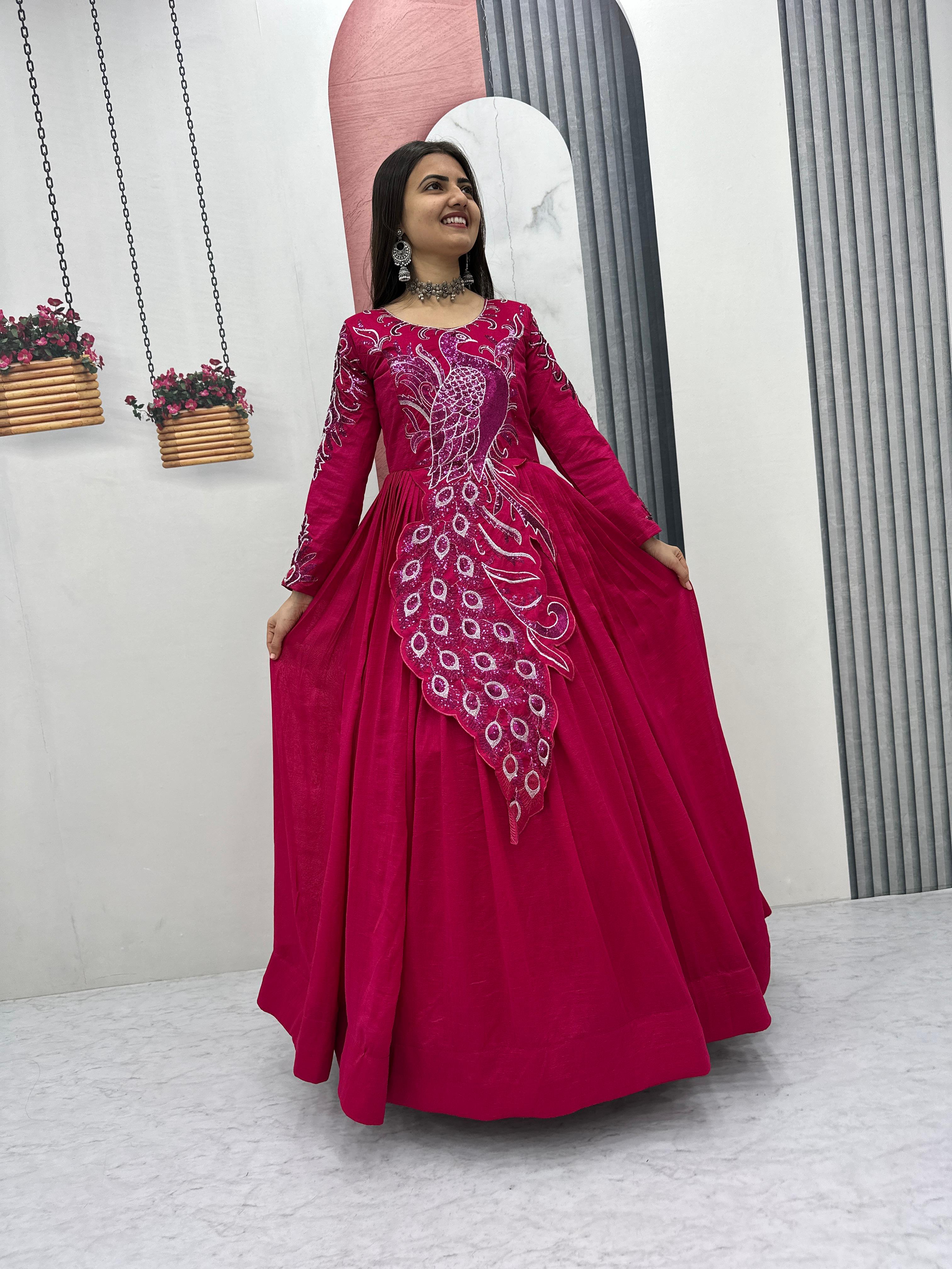 Designer Peacock Gown