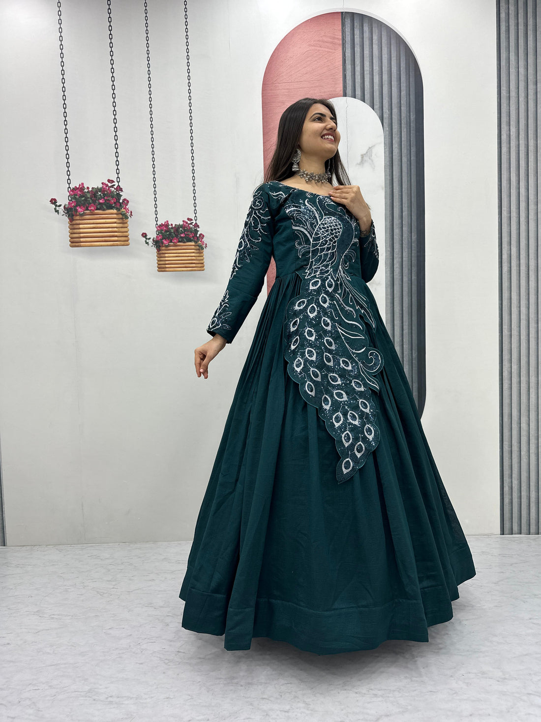 Designer Peacock Gown