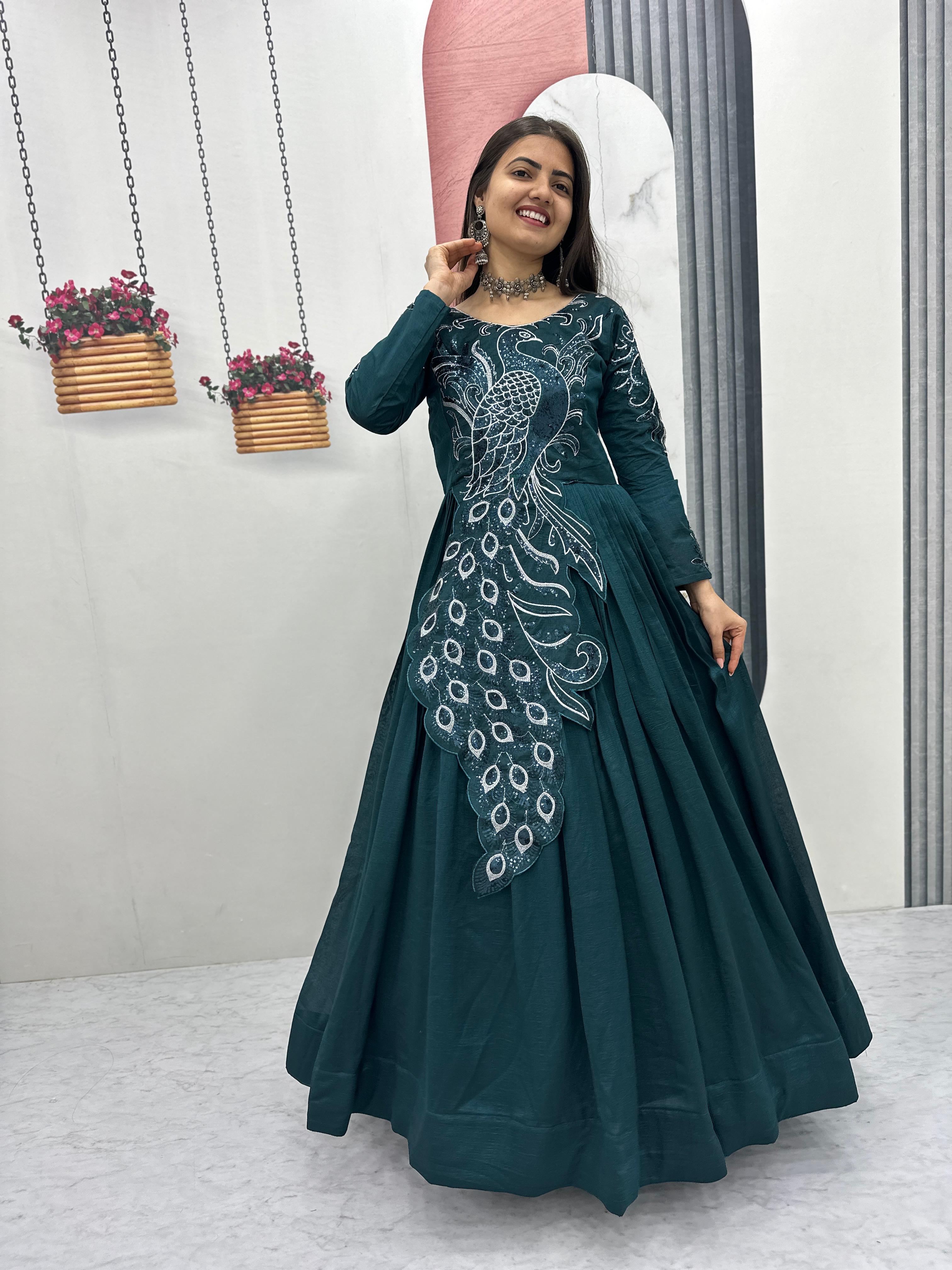 Designer Peacock Gown