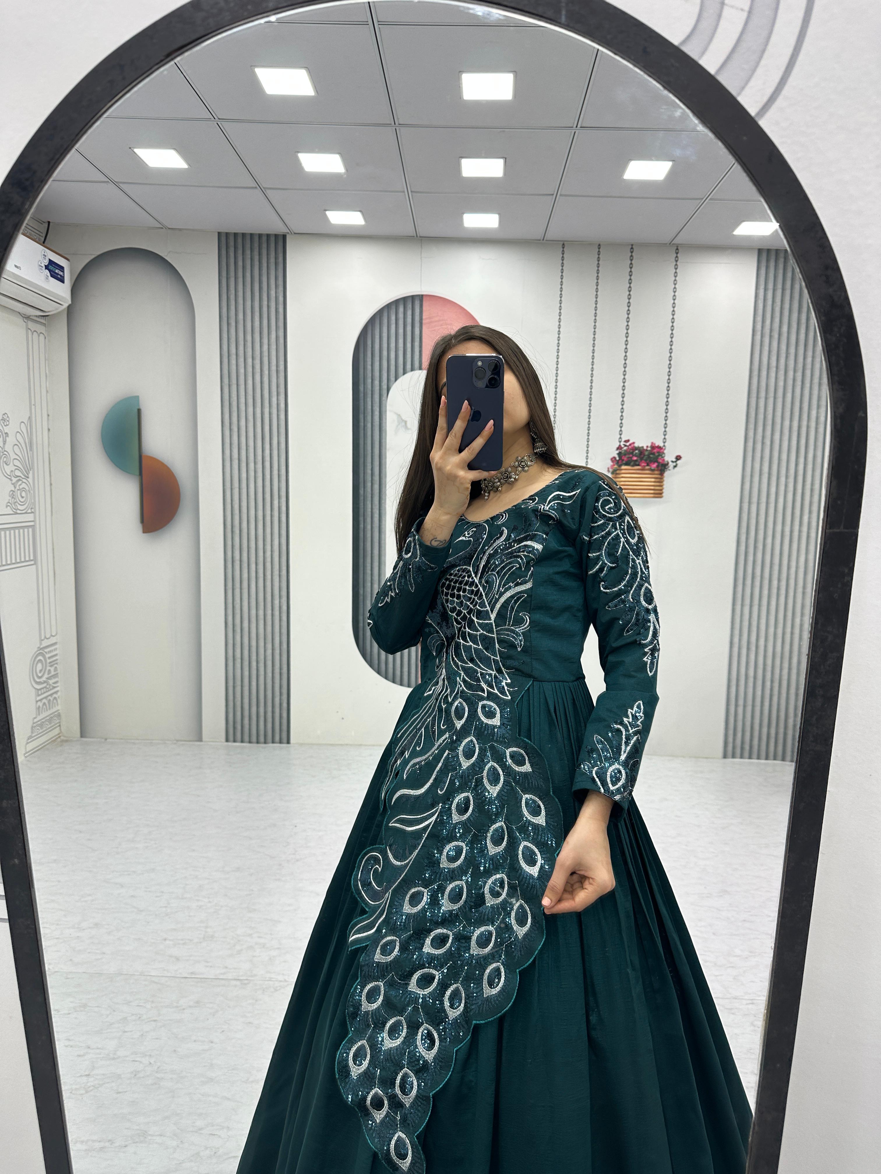 Designer Peacock Gown