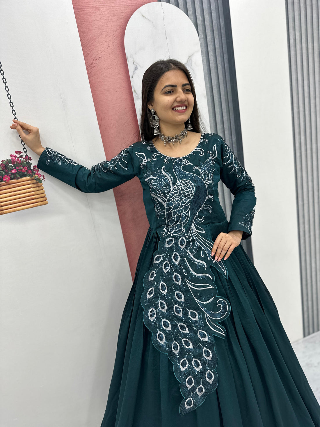Designer Peacock Gown