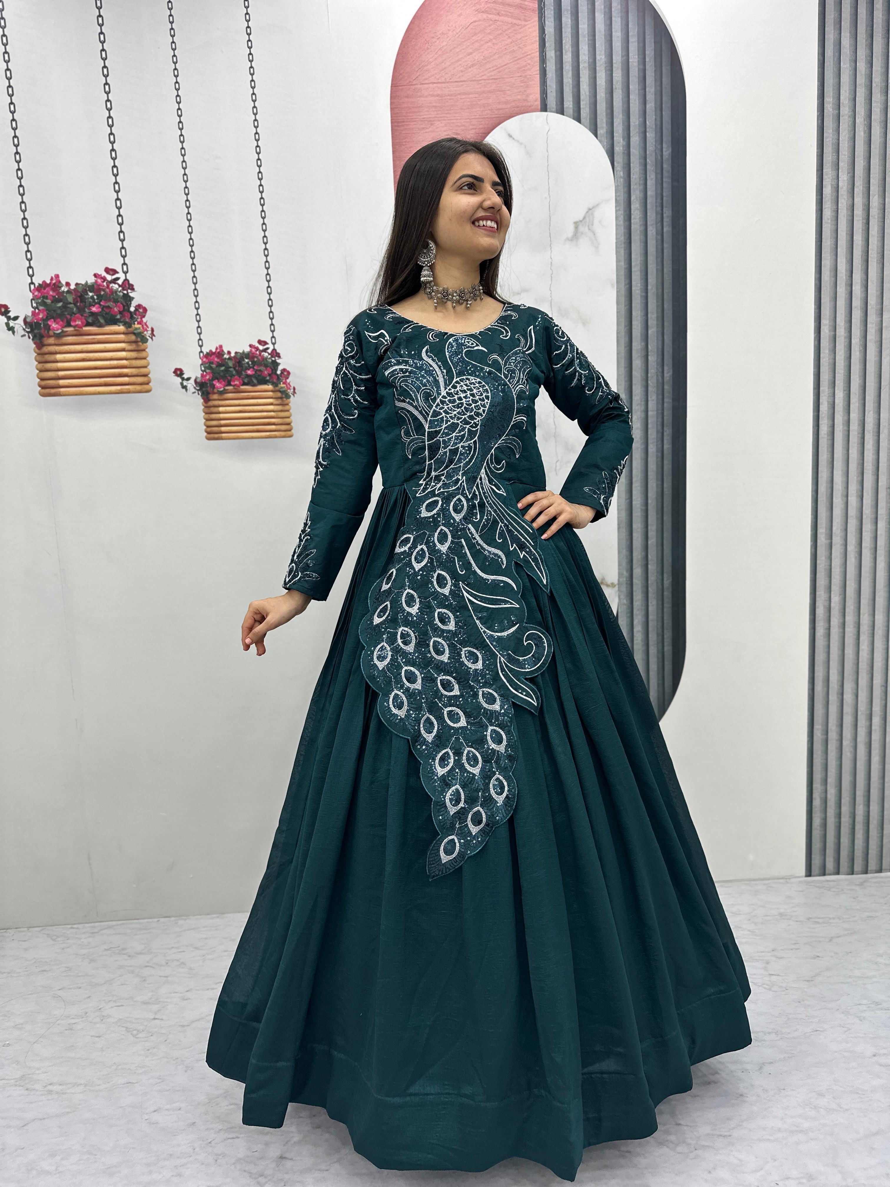 Designer Peacock Gown