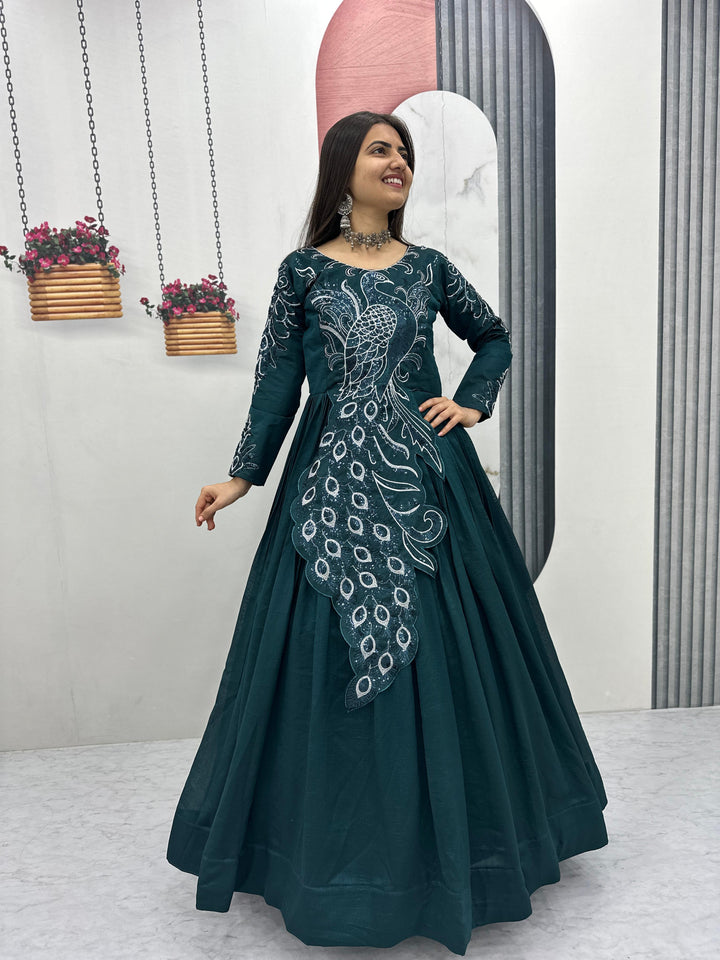 Designer Peacock Gown