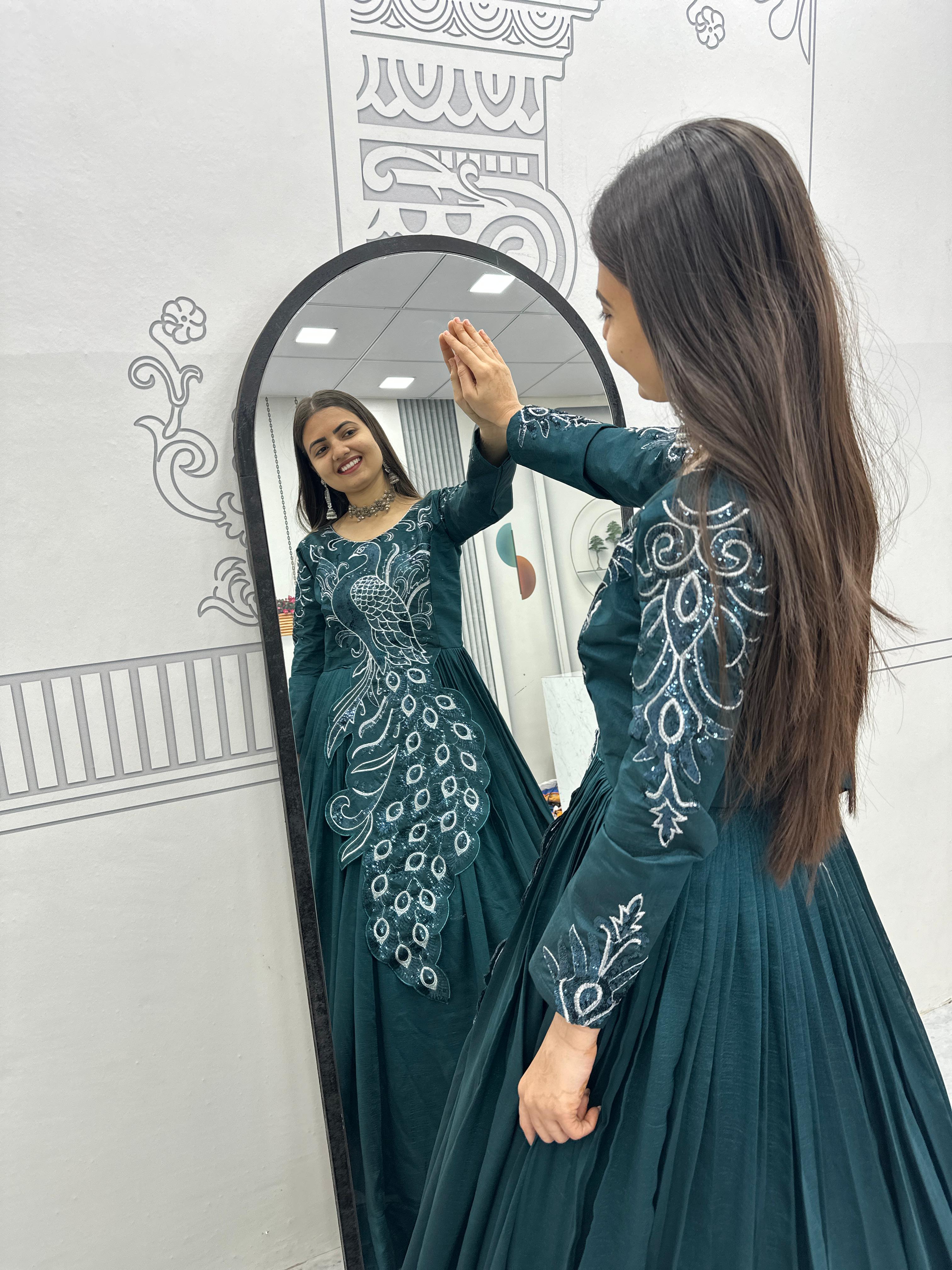 Designer Peacock Gown