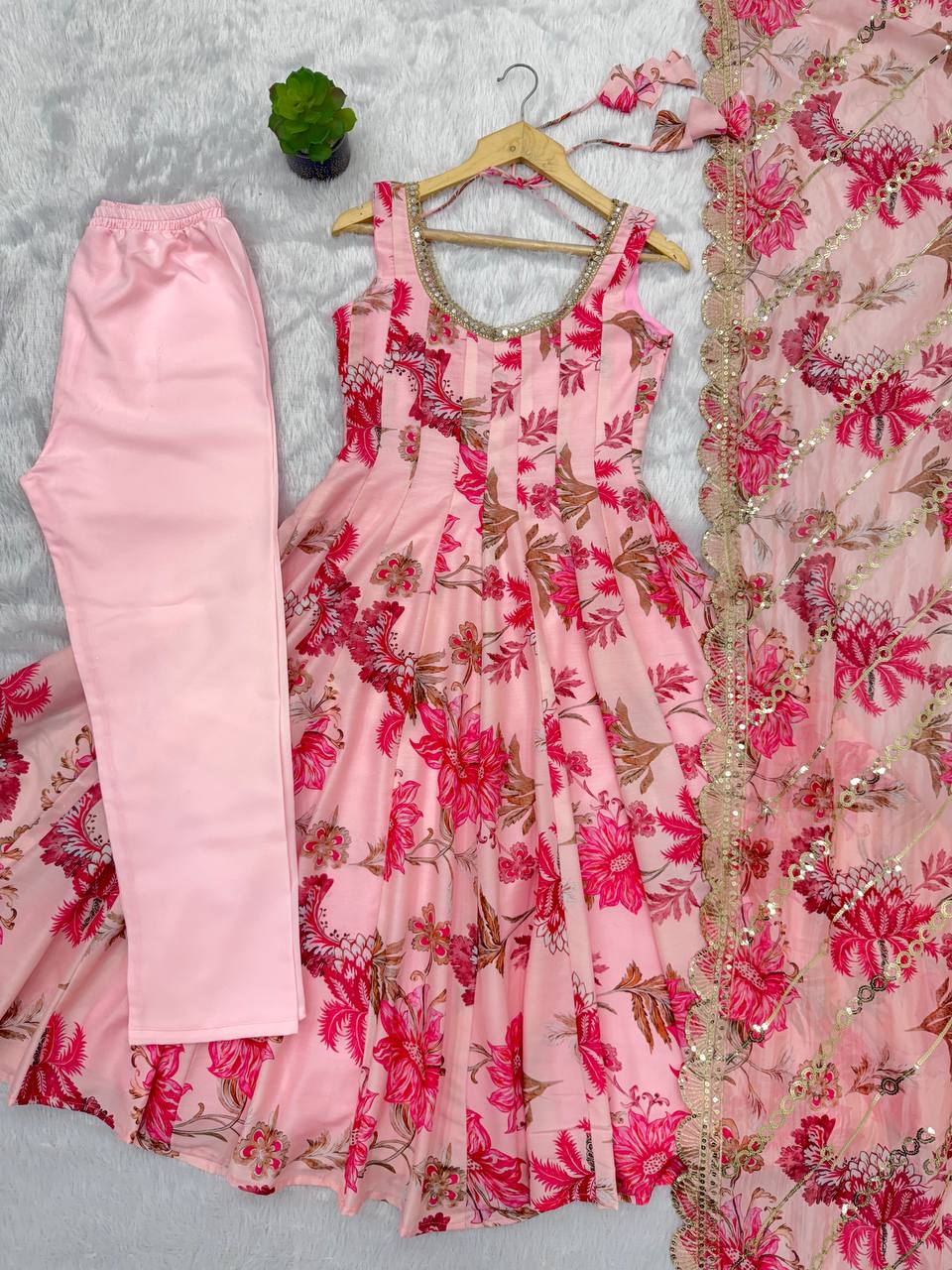 Gown Dupatta & pant