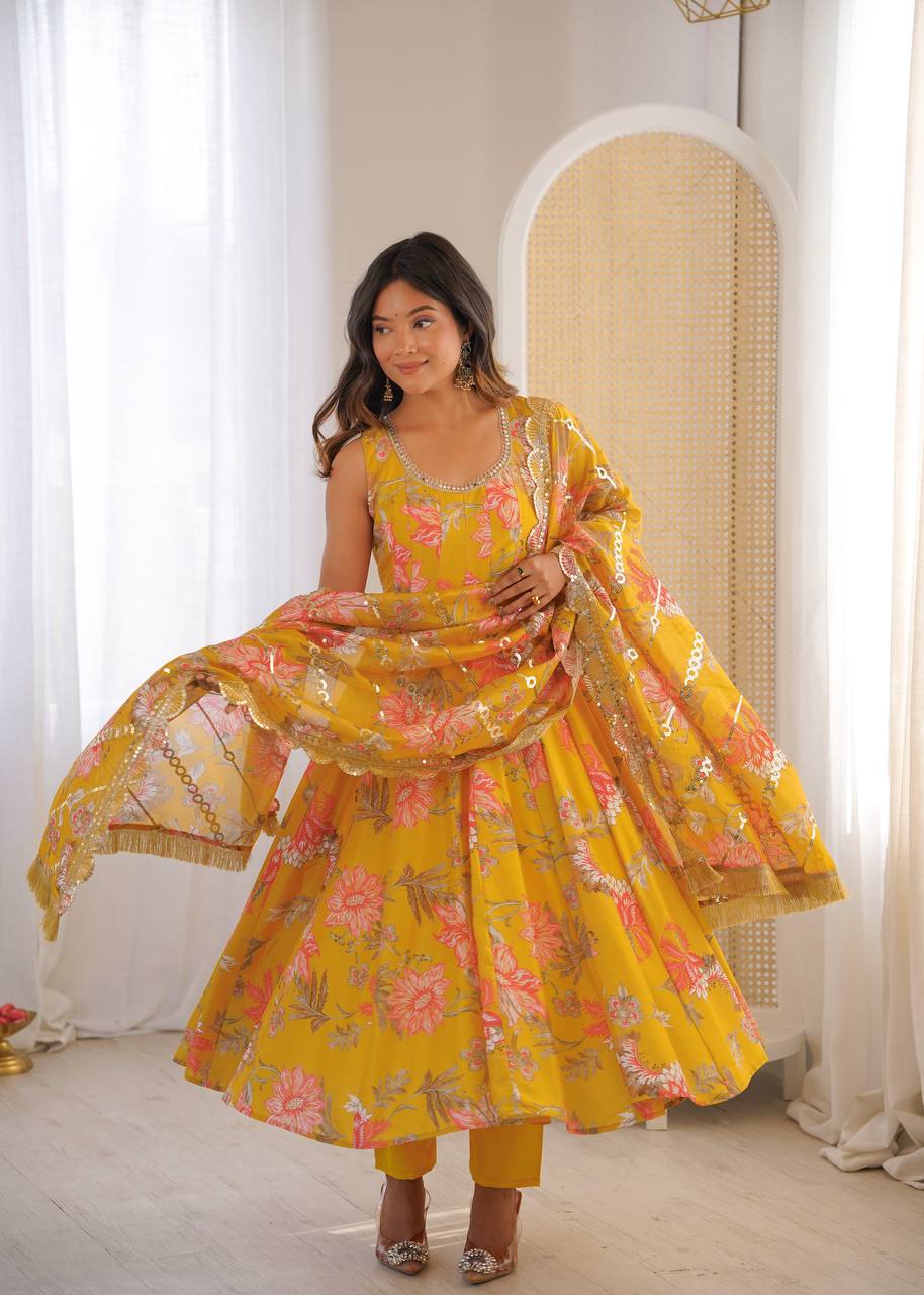 Gown Dupatta & pant
