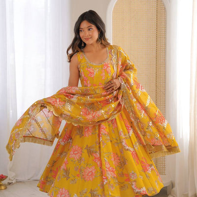 Gown Dupatta & pant