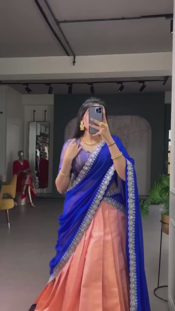 Royal Kanchipuram Semi stitched Lehenga Choli