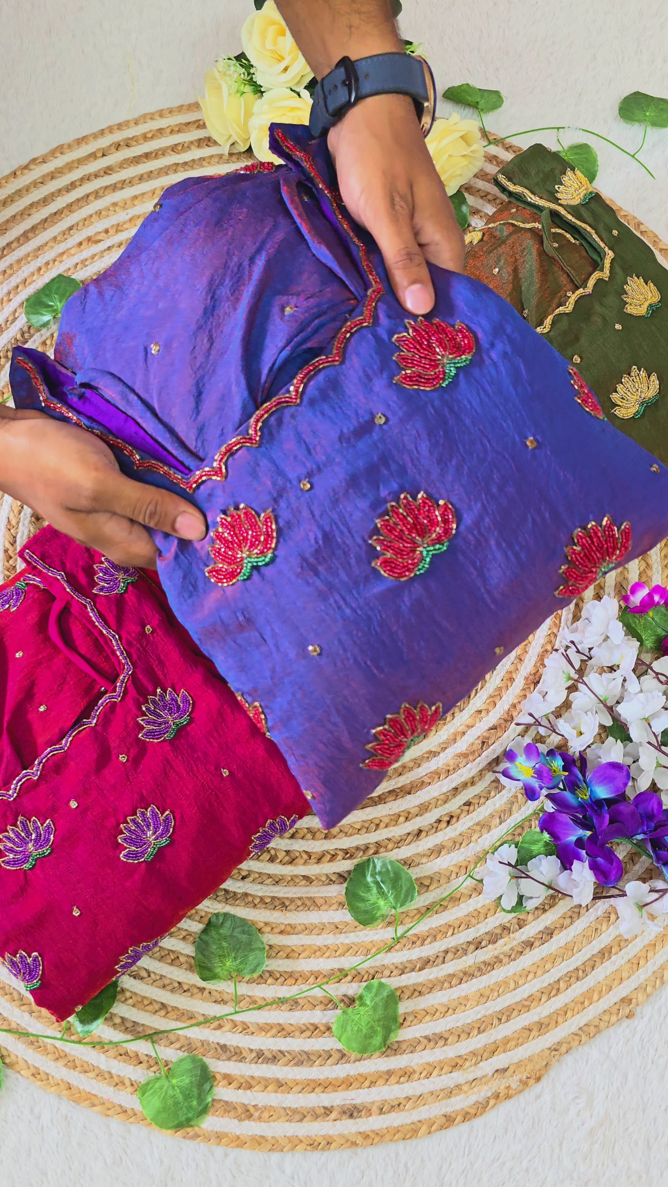 Designer Maggam Work Gown With Duppata
