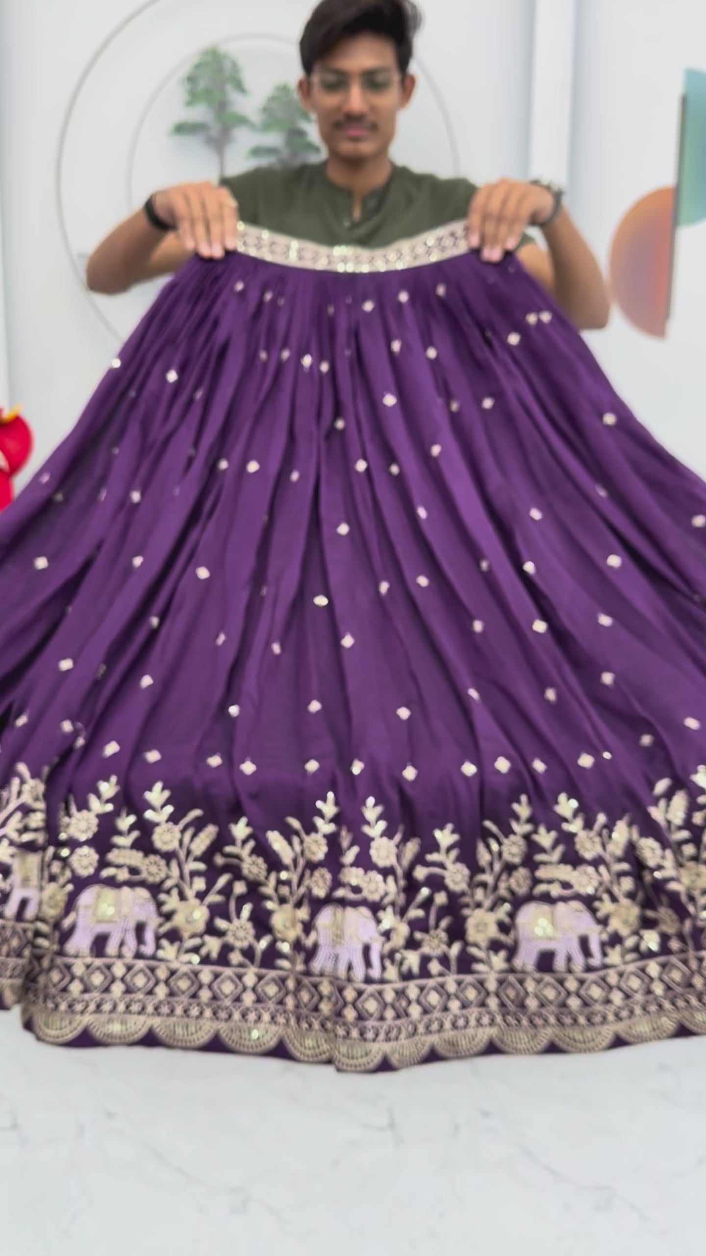 Heavy Embroidery Thread Work Grand Lehenga Choli