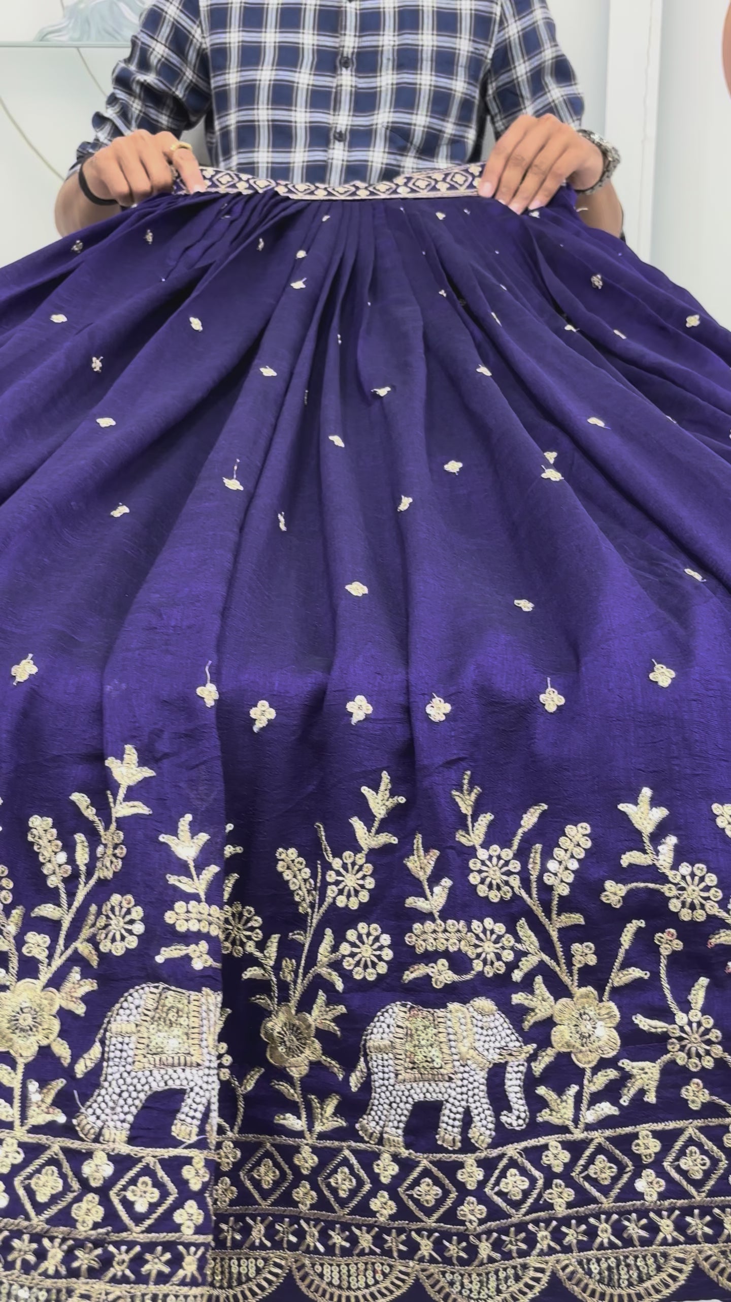 Heavy Embroidery Thread Work Grand Lehenga Choli