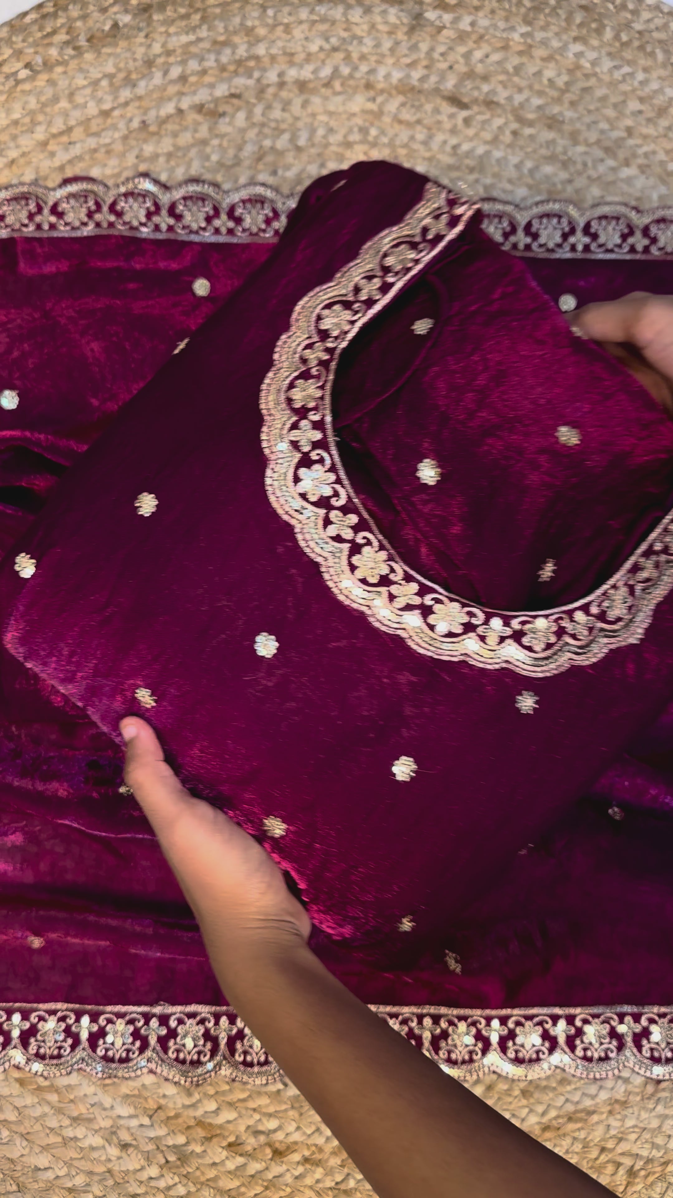 Designer Rich sequence embroidery Gown + Dupata