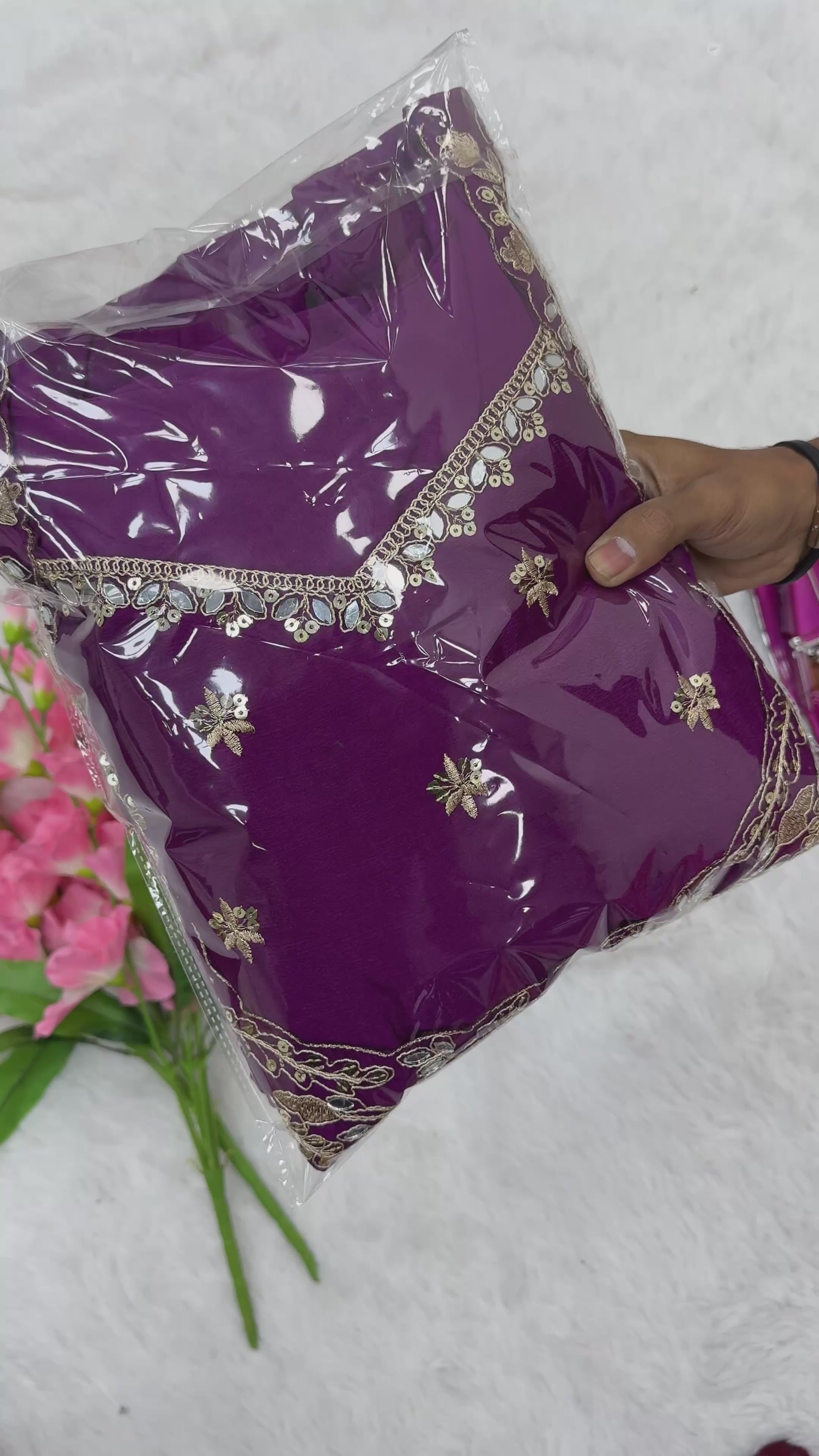 Designer Anarkali Gown With Duppata And Pent