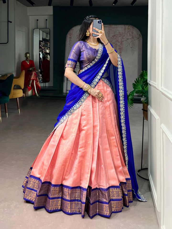 Royal Kanchipuram Semi stitched Lehenga Choli